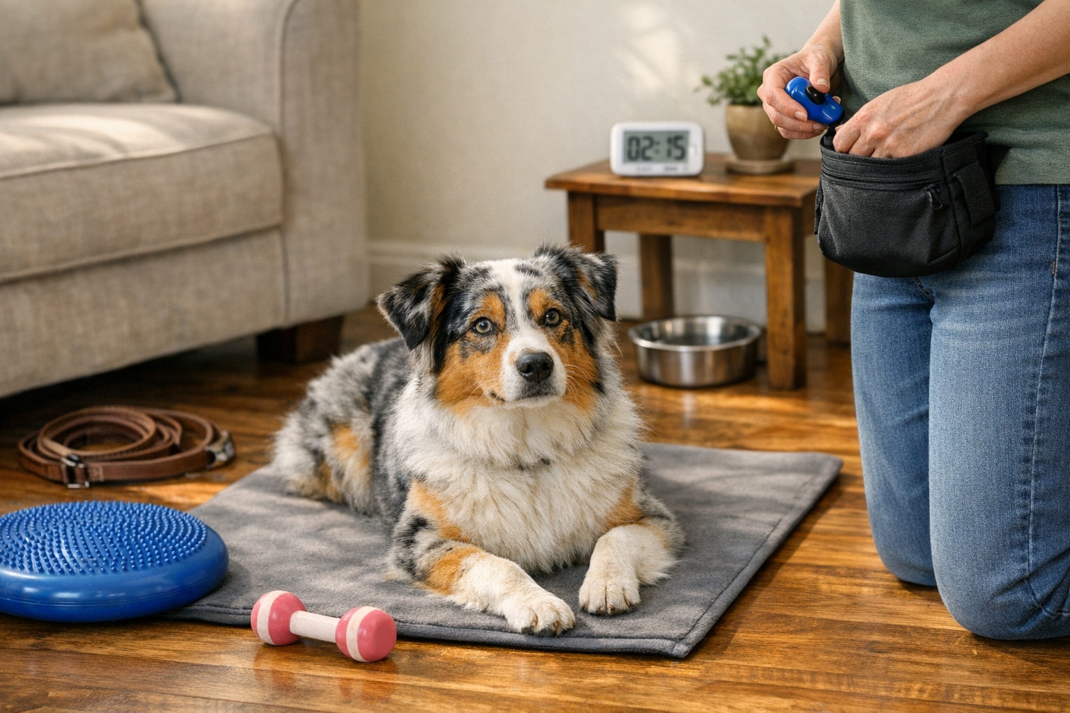 Illustration demonstrating key concepts of Australian Shepherd Agility and Advanced Training: Channeling Your Dog’s Energy